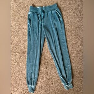 Victorias Secret Womens Pants Teal XS Joggers On Point Velour Polyester